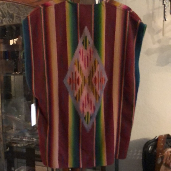 Karen Wilkinson of Santa Fe one of a kind Saltillo Serape sleeveless jacket. Med - Picture 2 of 2